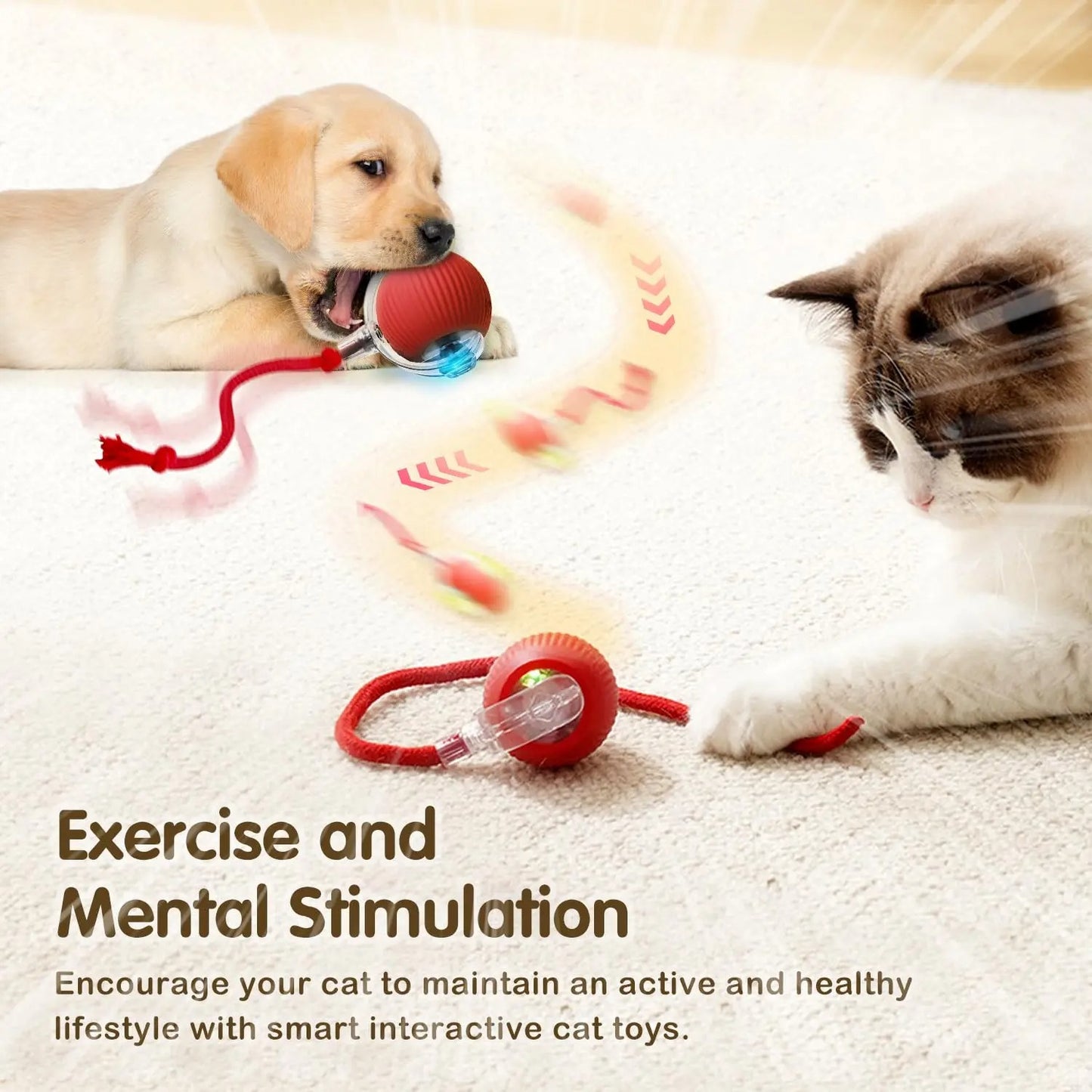TurboTail™ - Smart Rolling Cat Toy with Tail